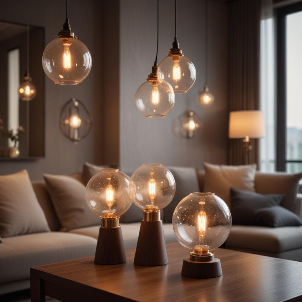 Декоративные светильники для интерьера: обзор форм и материалов